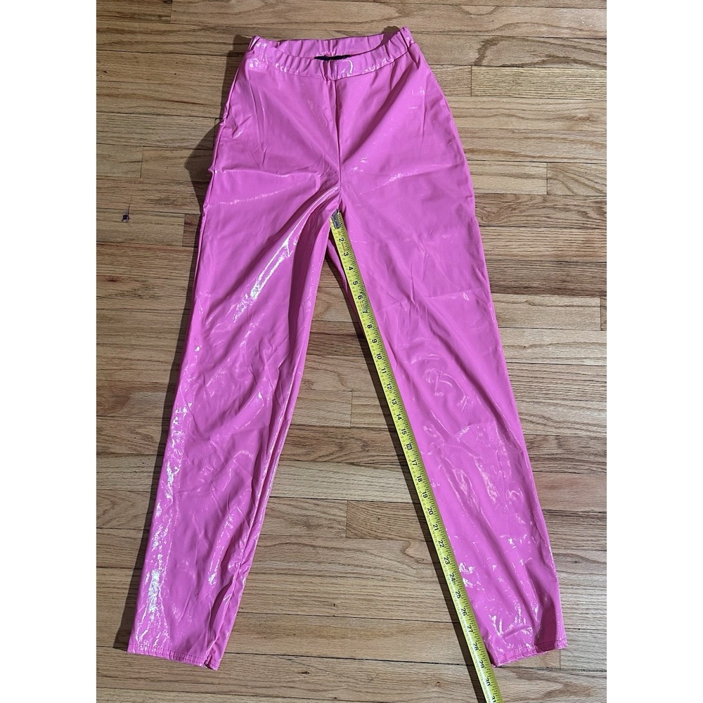 Womans plus size pvc/vinyl pants pretty little thing Sz US 2 ( 22-25 Inch Waist)